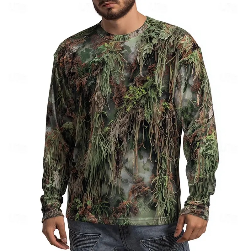 Outdoor Hunting Graphic Tees - Мужская рубашка с длинным рукавом и