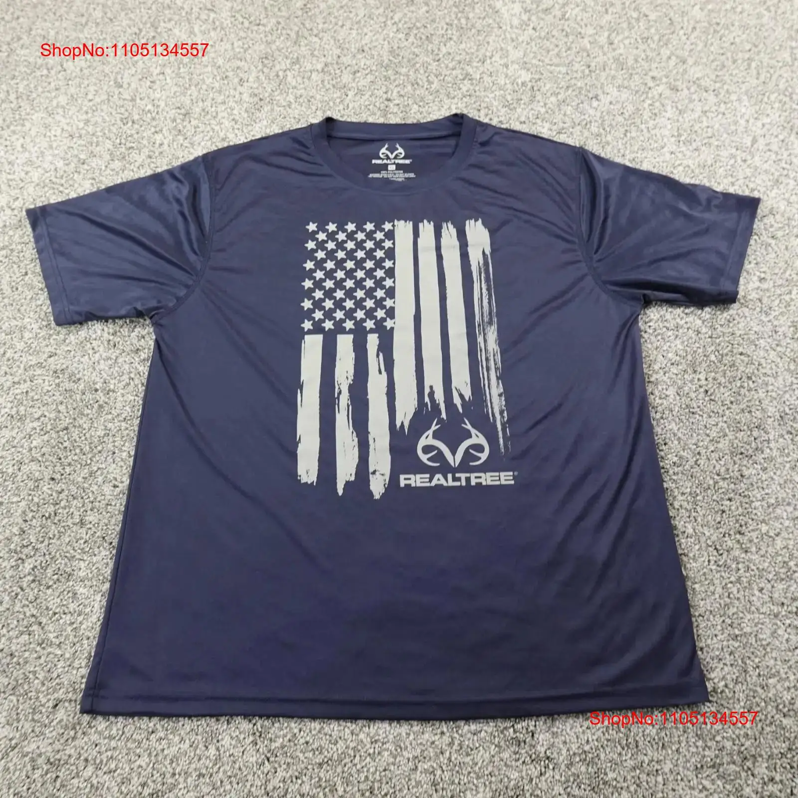 Outdoor Hunting Graphic Tees - Футболка Realtree, мужская XL, синий флаг,