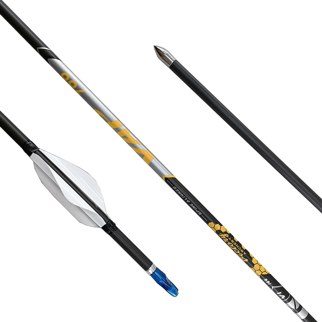 Hunting Bow Compound - 12 шт. карбоновые стрелы Sp350-1000, 1,8-дюймовые