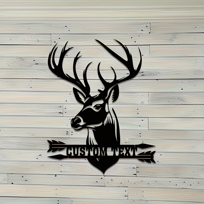 Hunting Outdoor Christmas Decorations - Металлическое настенное панно в виде оленьей