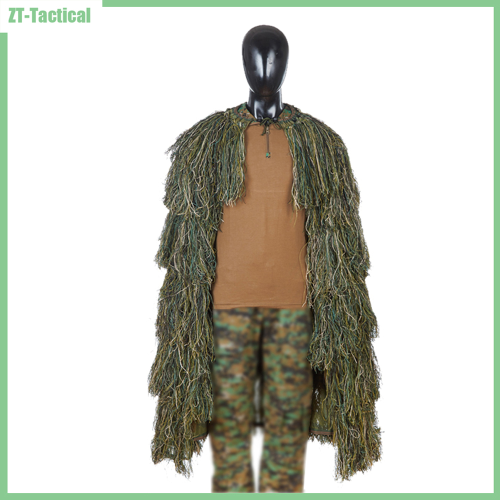 Ghillie Suit Woodland - Легкое пончо, тактический снайперский Топ для