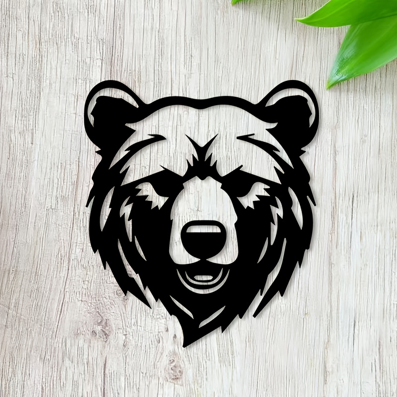 Hunting Outdoor Christmas Decorations - Металлическая настенная скульптура «Голова медведя» для