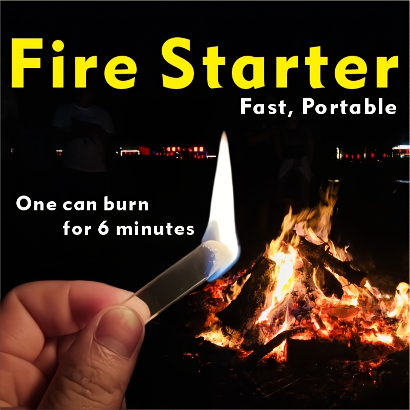 Fire Starter Waterproof - Стик-зажигалки для костра, 60 шт., прозрачные,