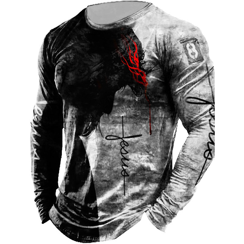 Outdoor Hunting Graphic Tees - Футболка мужская с длинным рукавом, Классическая