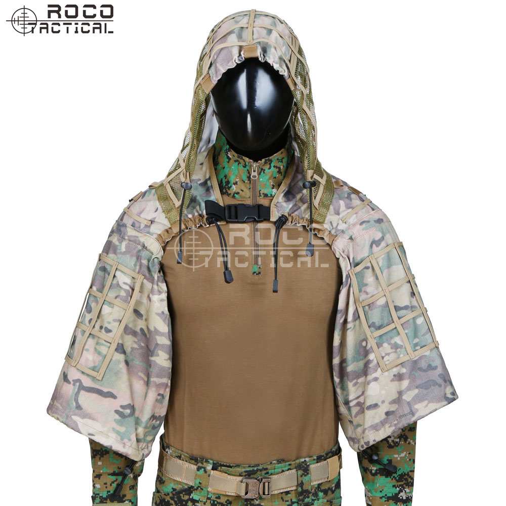 ROCOTACTICAL Военный снайперск – обзор и цена Ghillie Suit Woodland