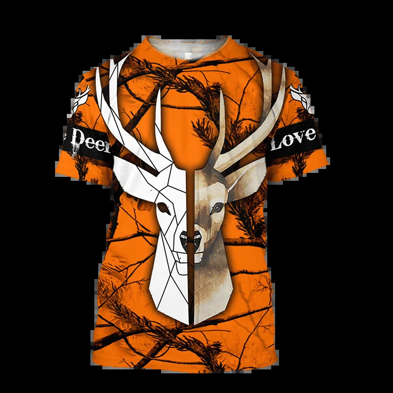 Цельная летняя мужская футболк – обзор и цена Outdoor Hunting Graphic Tees