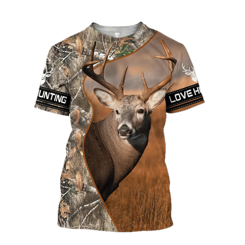 Цельная летняя мужская футболк – обзор и цена Outdoor Hunting Graphic Tees